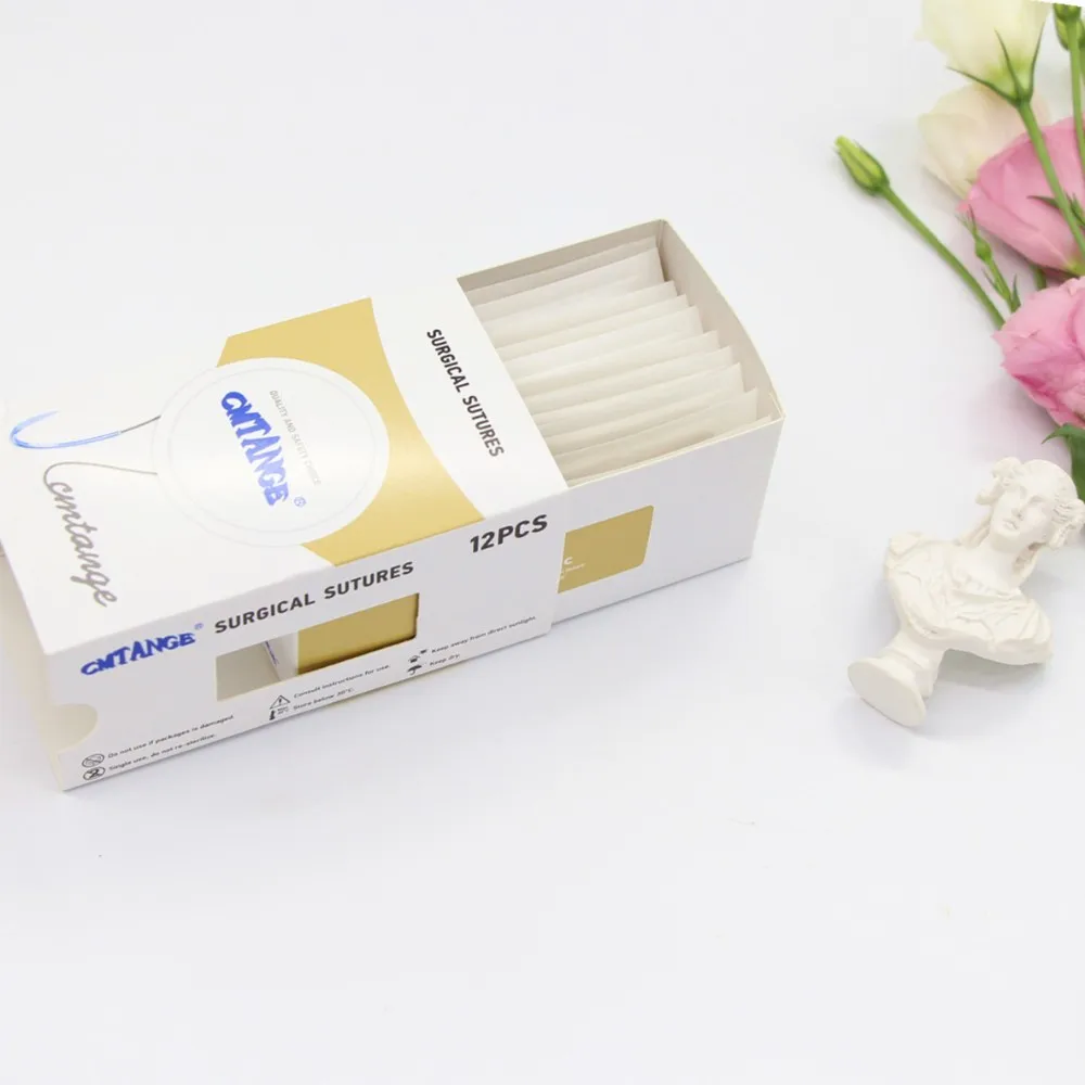 
CE approved brown degraded Catgut surgical suture thread with needles 