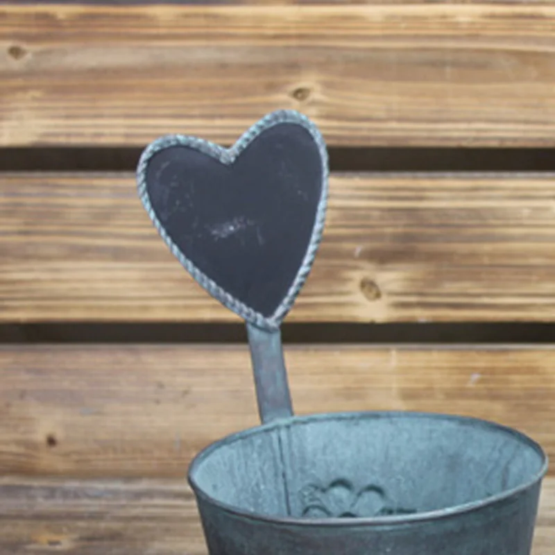Outdoor Plant Pot Shop Decoration Window Fresh Blackboard Container Packing/giftpacking Antique Metal with Garden Flower Iron