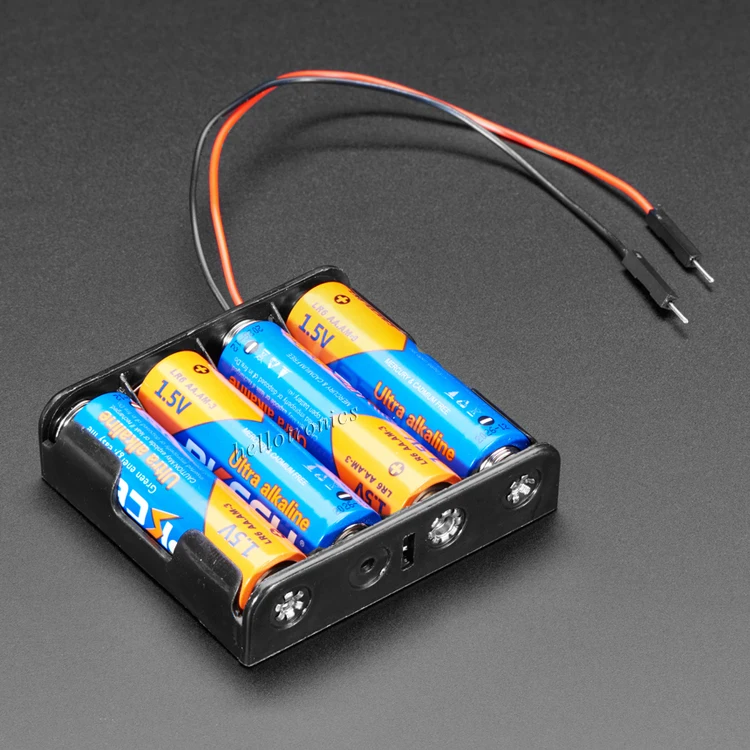 4 x AA Battery Holder with Premium Jumper Header Wires