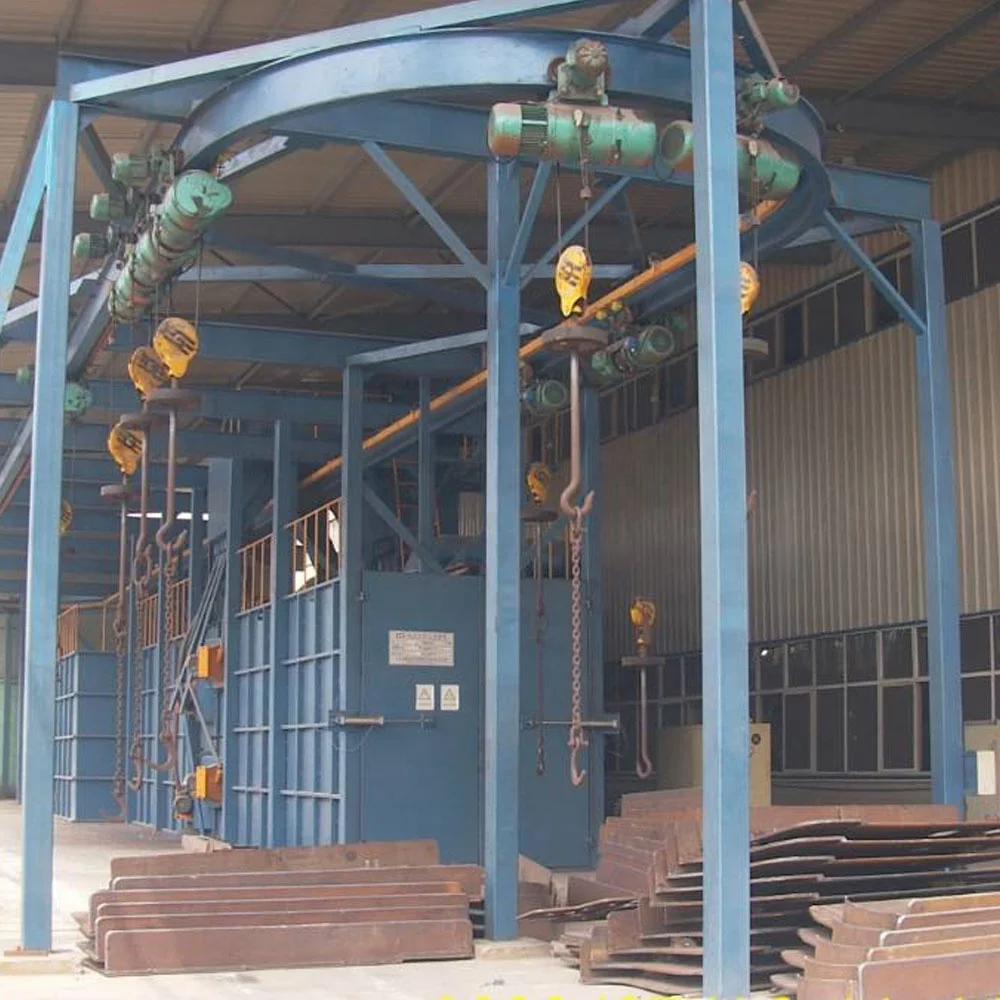 Hanging chain type shot blasting machine in foundry industry