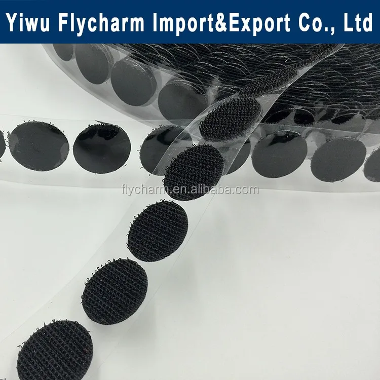 Customize die cut self adhesive hook and loop dots