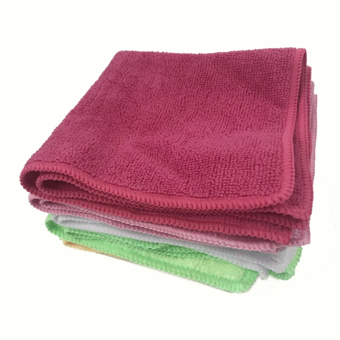 
Absorbent Cotton polyester Knitted Soft Square Hand Towel Quick Dry Microfiber Fabric Yard For Bath Towel 