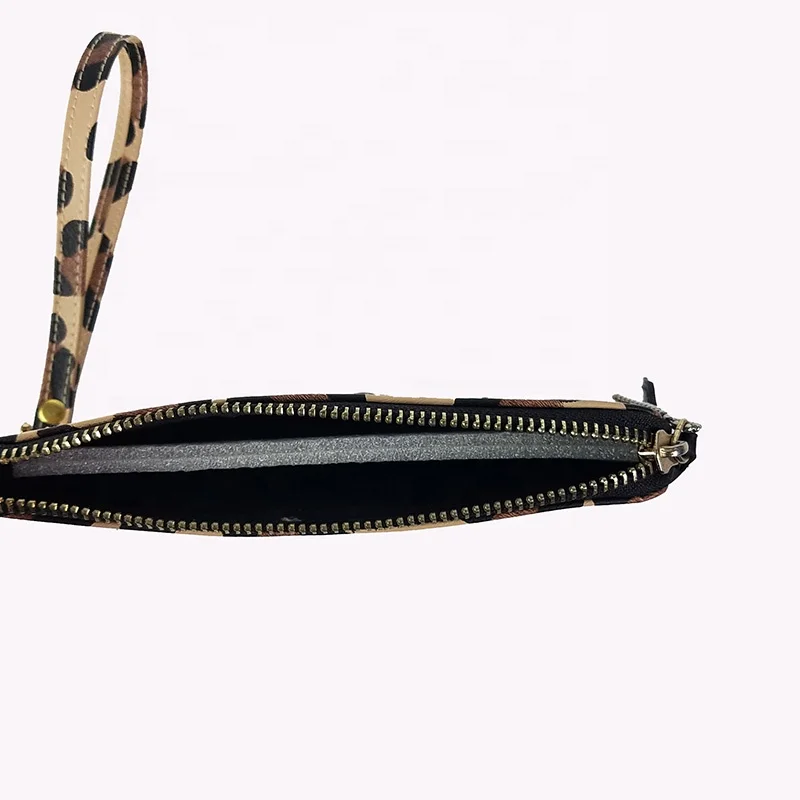 Wholesale Fashion Design Envelope Ladies Evening Custom Leopard Print Handbag Clutch bag Leather Coin Purse