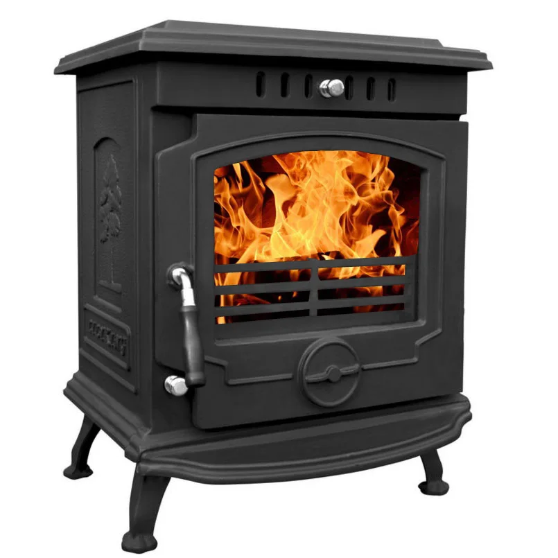 
LF Black Paint And Enamel Brown Indoor Wood Heater Cast Iron Wood Burning Stove For Sale 