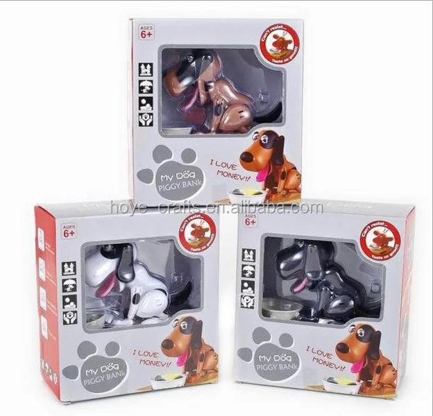 Factory wholesale my dog piggy bank puppy hungry robotic dog money box baby toy box