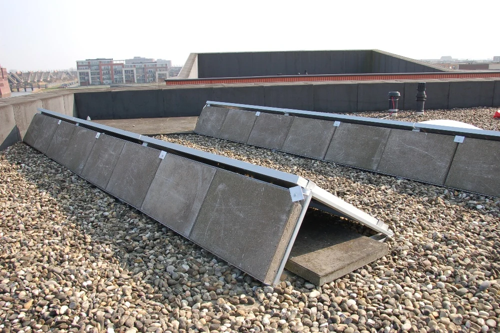 Aluminum Solar Panel Mount Structure, solar ballast roof mount on Flat Roof