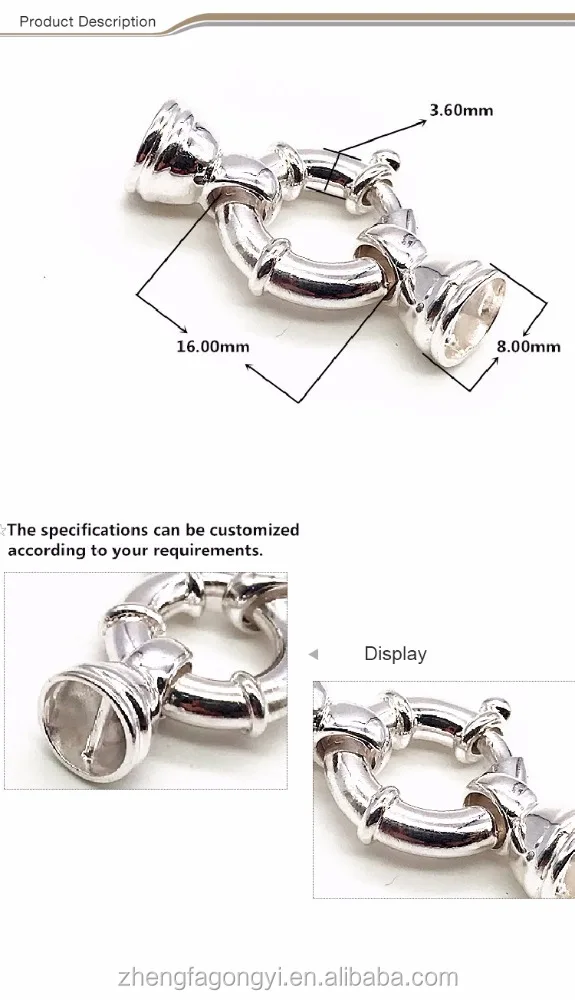 Best selling 925 Sterling silver Hook Clasp Necklace DIY Jewelry connector Lobster Spring Clasps for bracelet making