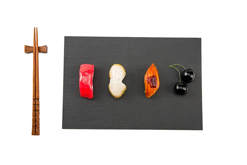 Customized home Natural Slate Plate Black Slate Cheese Board Serving Tray