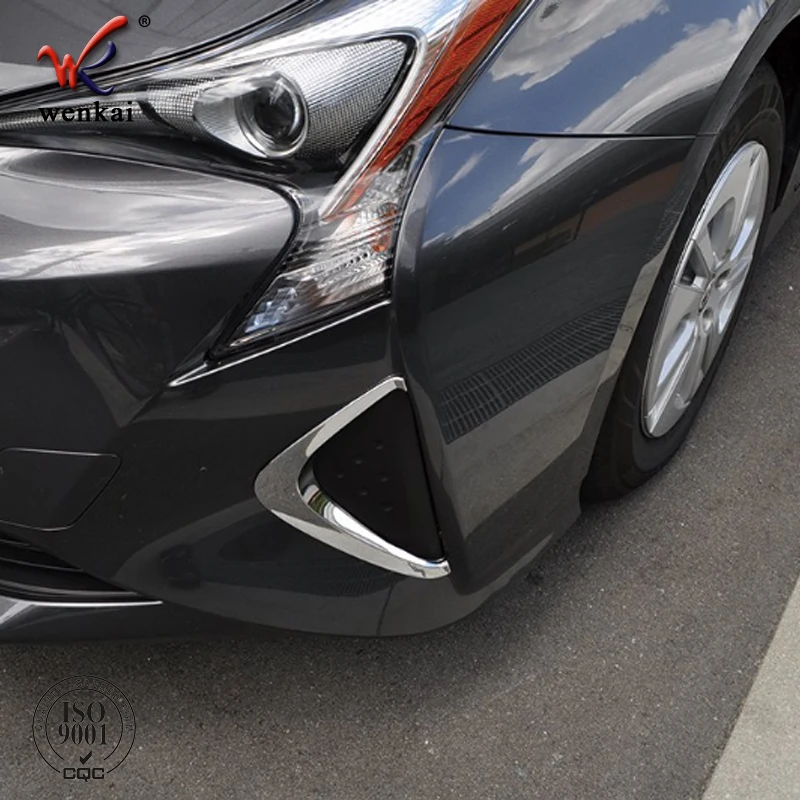 Car Accessories ABS Chrome Front Fog Light Eyebrow Cover Garnish Trim For Toyota Prius 50series Parts 2016 2017 2018