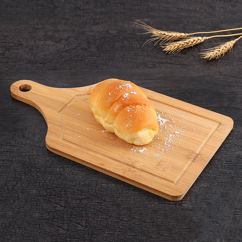 
Homemade Large Round Available Cutting Board Bamboo Wood Pizza Peel 