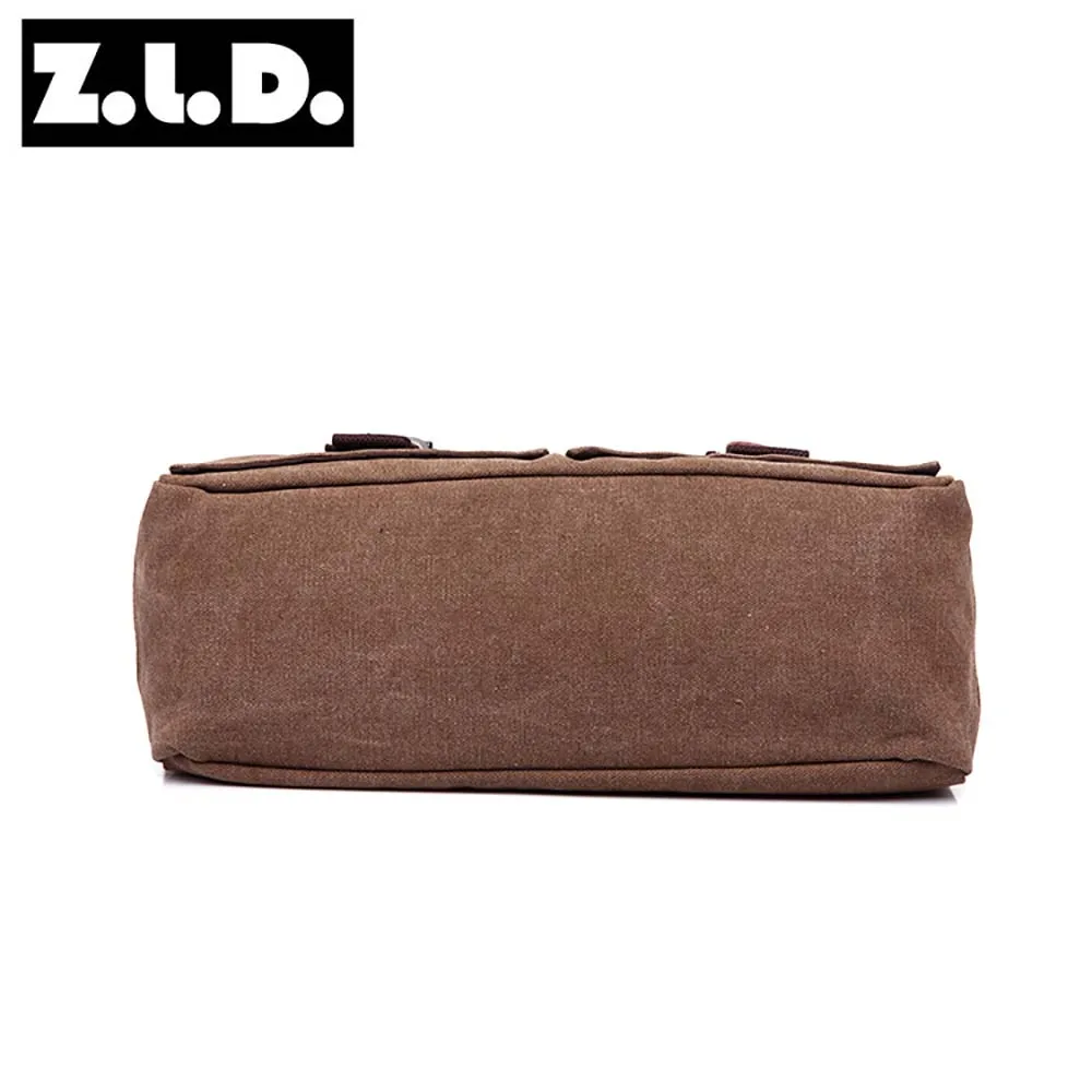 ZUOLUNDUO Wholesale Custom Messenger Bags For Men Canvas Leisure Shoulder Messenger Bag