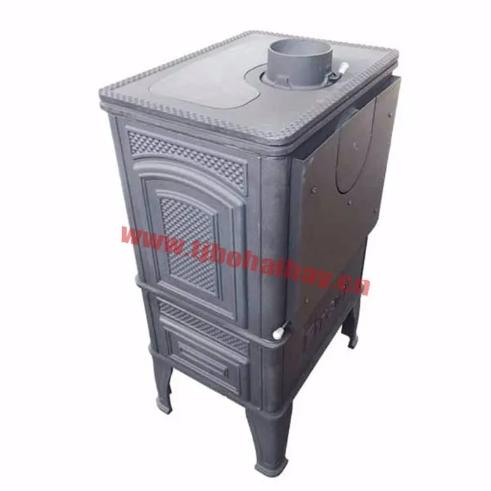 BHB Matte black paint cast iron wood burning stove