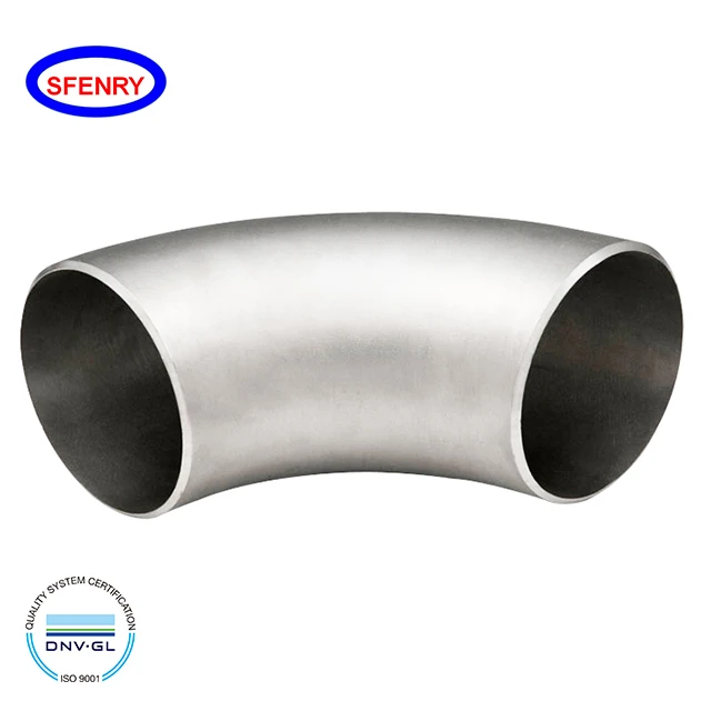 Sfenry Butt Weld Pipe Fittings 6 Inch 8 Inch 10 Inch A403 WP304 SS304 SS316 Stainless Steel 90 Degree Elbow Dimensions