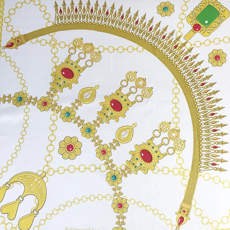 Custom Print Personalized 100% Silk Twill Neckerchief Scarf With Hand Rolled Hem