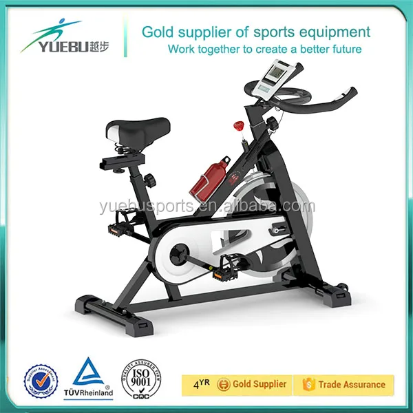 Indoor Aerobic Exercise Bike Fitness Cycling Cardio Workout Machine YB-QS1 with Ergonomic Handlebars with Heart Rate Sensors