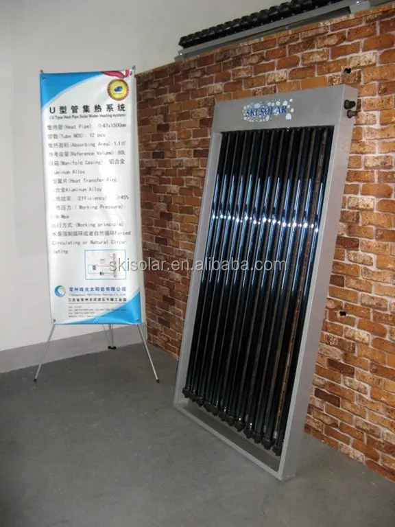
home solar systems heat pipe u tube solar collector for solar water heater 