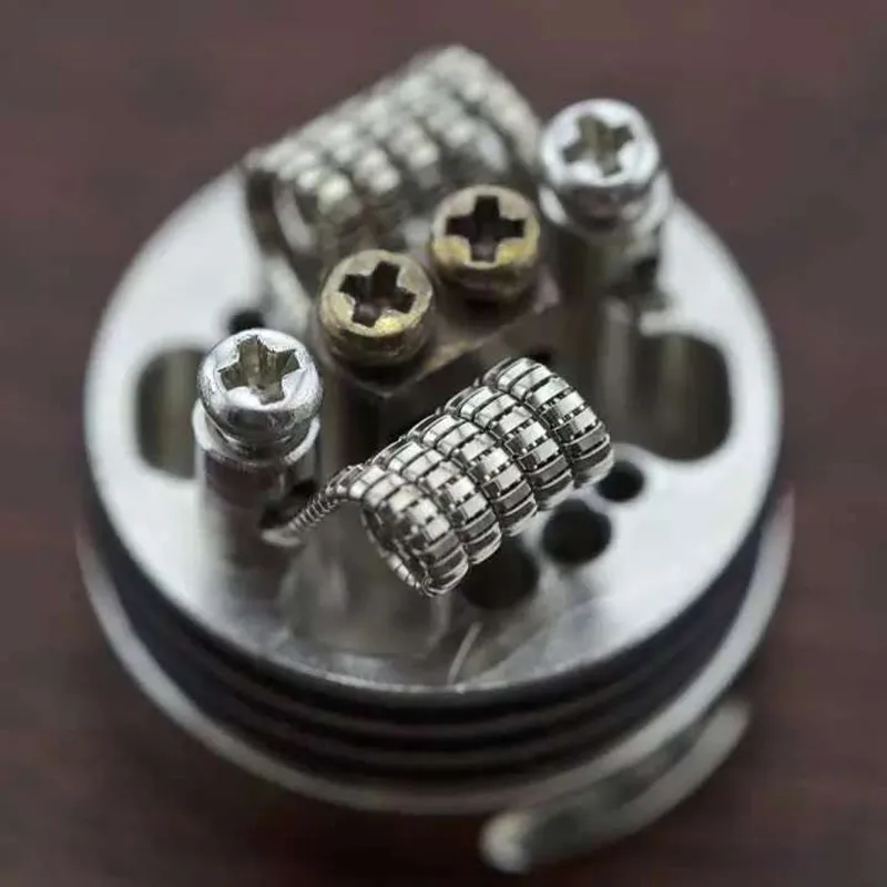 
Best quality 316L rainbow prebuilt vape coil Rainbow Staggered fused clapton Prebuilt Wire hive coil quad coil 