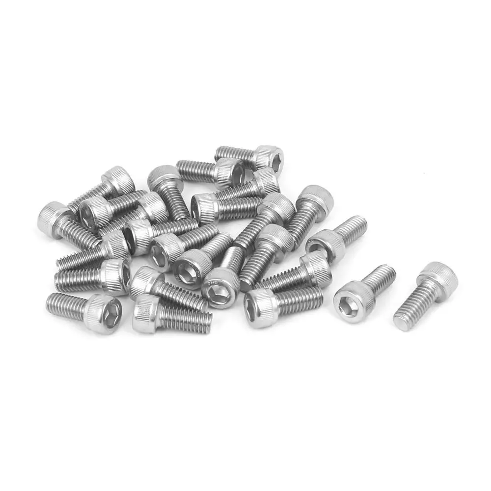 M5 x 16mm Stainless Steel Male Thread Hex Socket Countersunk Flat Head Screw
