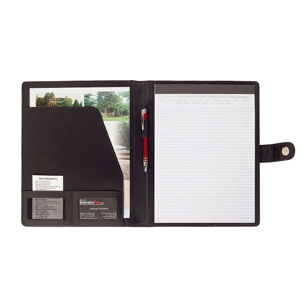 А4 Организатор повестки дня Конференции изготовление PU кожаный документ Resume файл папка Портфолио Padfolio