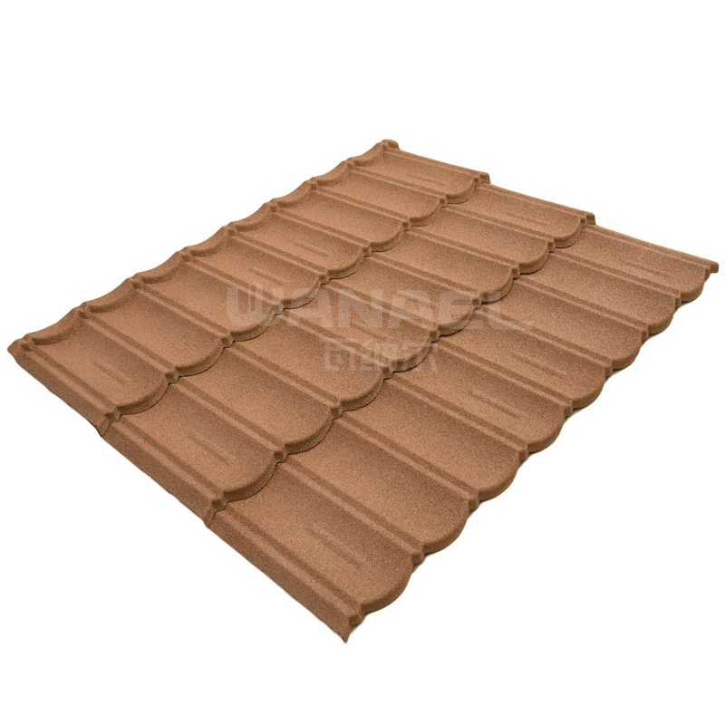 Roofing Material Types Bond 1340X420Mm  Stone Chips Coated Steel Roof Substitute Of Cheap Concrete Cement Roof Sheets