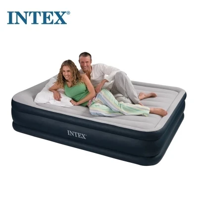 Intex67736 inflatable double bed Deluxe Pillow Rest Raised double Airbed with Built-in Pillow