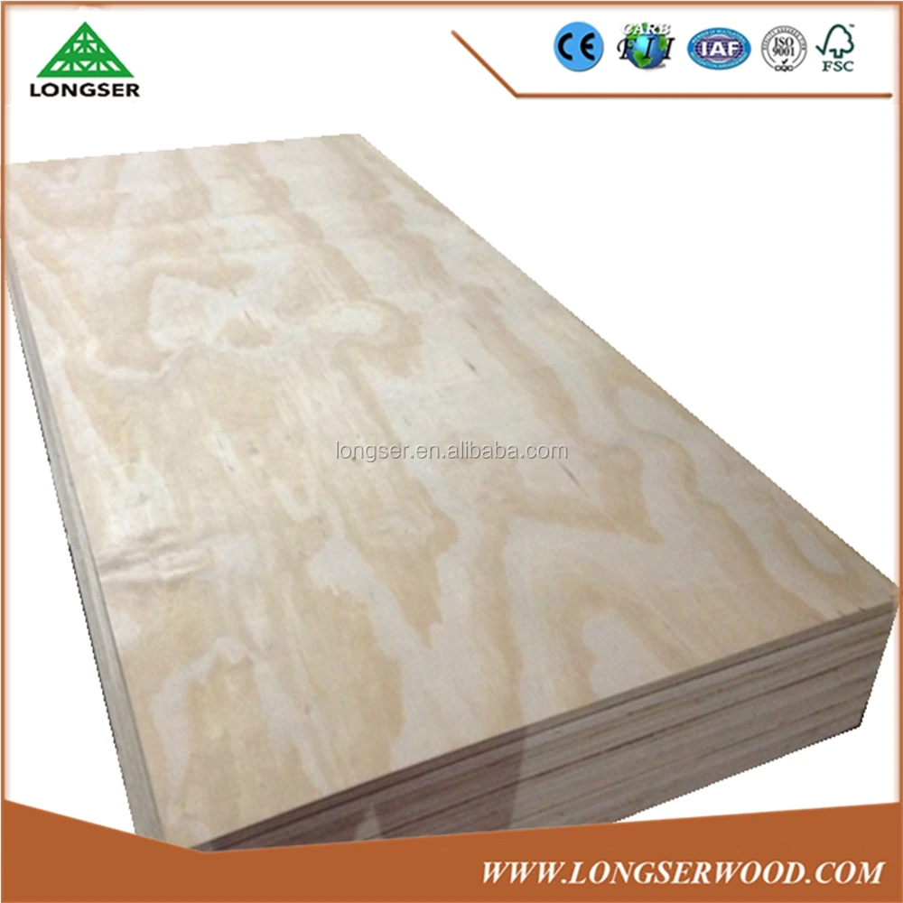 12mm/15mm/18mm Pine wood veneer plywood sheets for Russian Market