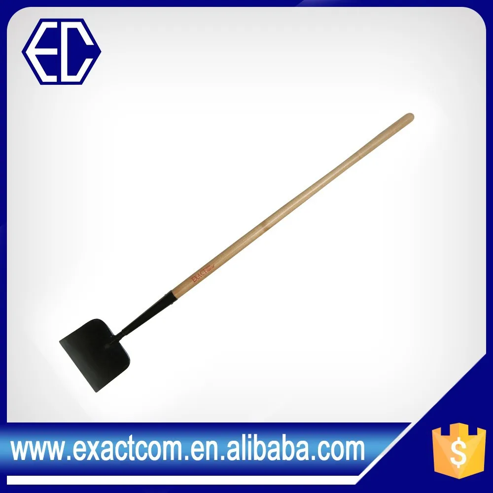 Garden scraper with wooden handle