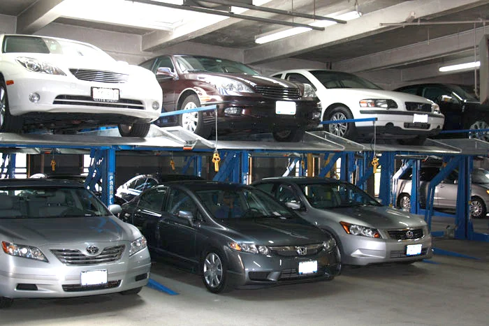 
pjs 2 post 2 layer mini mechanical simple parking duplicate 