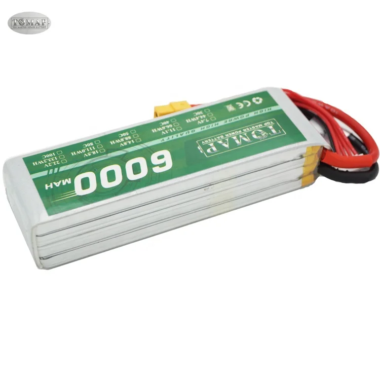 
TOMAP Oem 6000 Mah 2S 3S 4S 5S 6S Li-Po 50C 30C Cell Li Polymer 7.4V 14.8V Lipo Battery Pack For Rc Models 