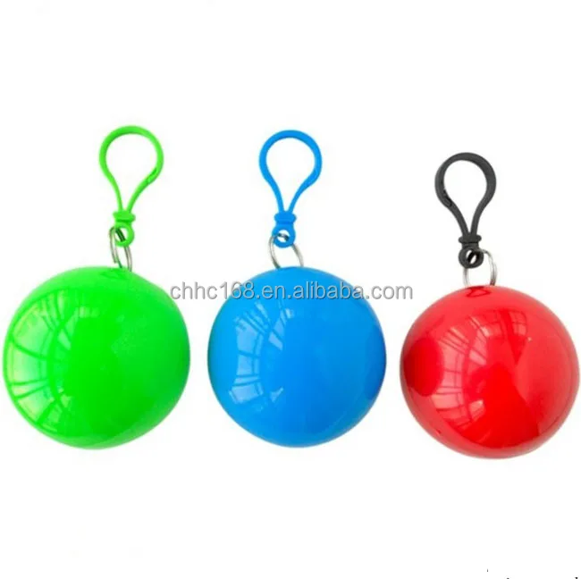 Promotional Disposable Printing PE Raincoats in ball