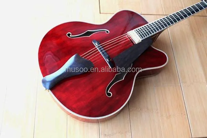 MUSOO BRAND Handcrafted Archtop Jazz Guitar Electric Guitar With Hardshell Case(AR600)