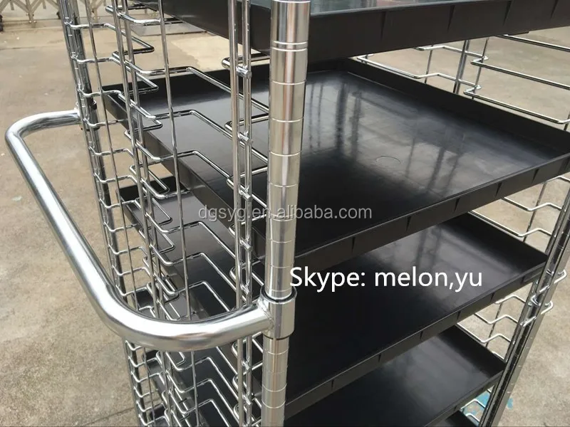 SMT electrolic ESD tray wire shelving trolley