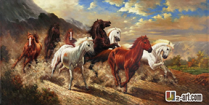 Achetez en Gros huit chevaux peinture à l'huile en Ligne à