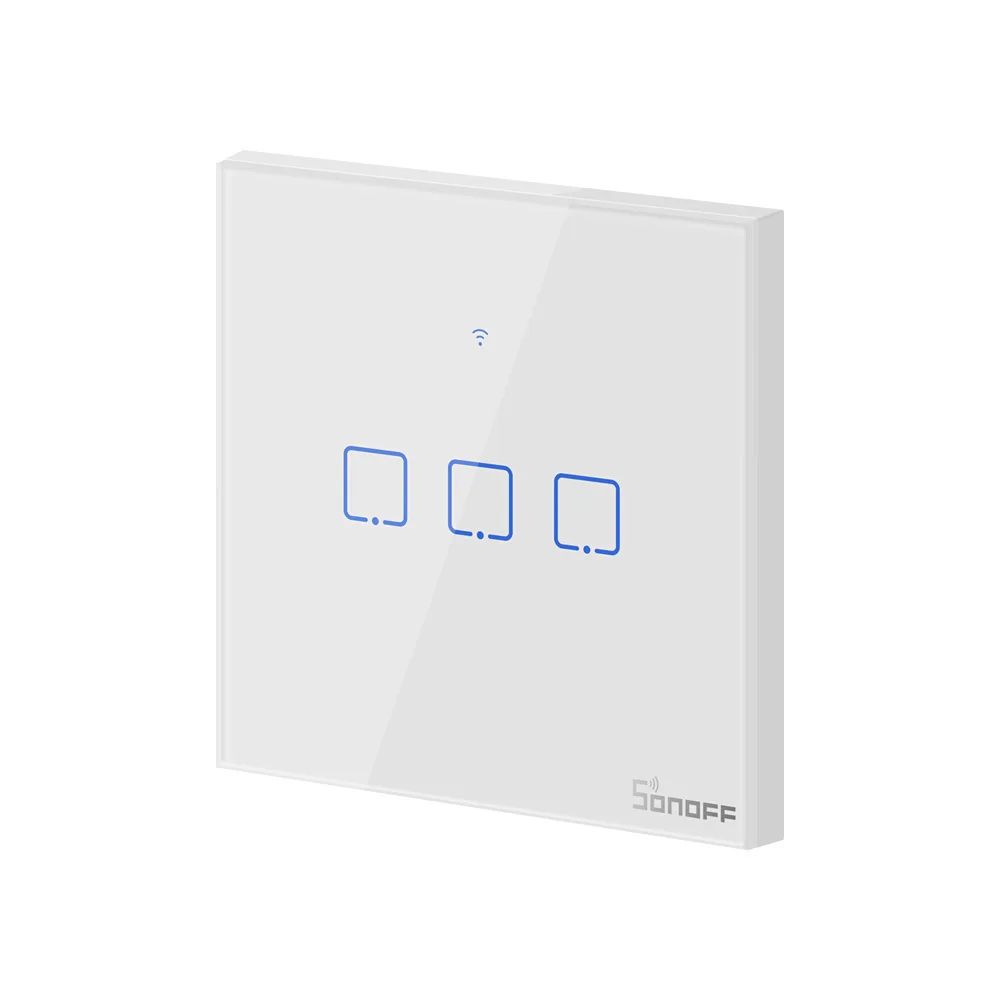  Настенный сенсорный выключатель SONOFF T0EU 3C TX 2 клавиши Wi-Fi дистанционное управление работает с Alexa Google Home Sonoff от