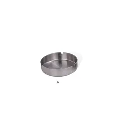Home large size stainless steel table ashtray metal indoor ashtray - L#