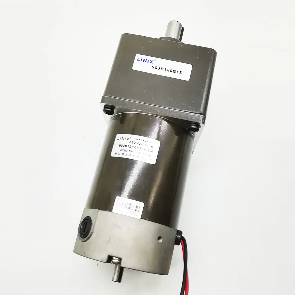 
Linix 80W DC Gear Motor 85ZY24-80-B/90JB120G1538-BM 15mm Double shaft motor 