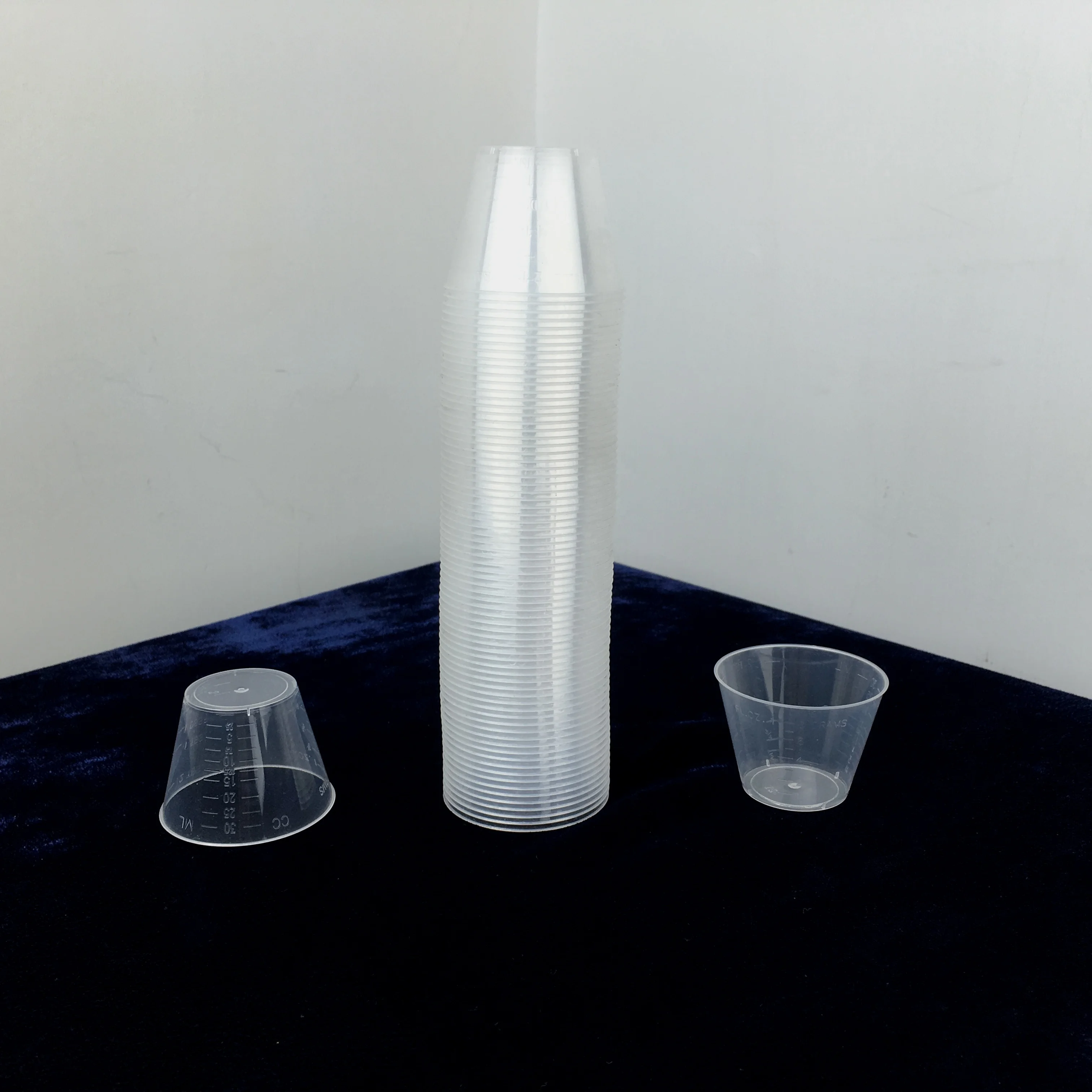 30ml 1oz Disposable Clear Plastic Pp Measuring Graduated  Medicine Cup