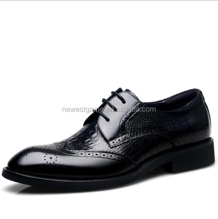 
Classic Business Trends man brogue dress shoes Crocodile leather shoes men big size 46 47 48 free shipping 