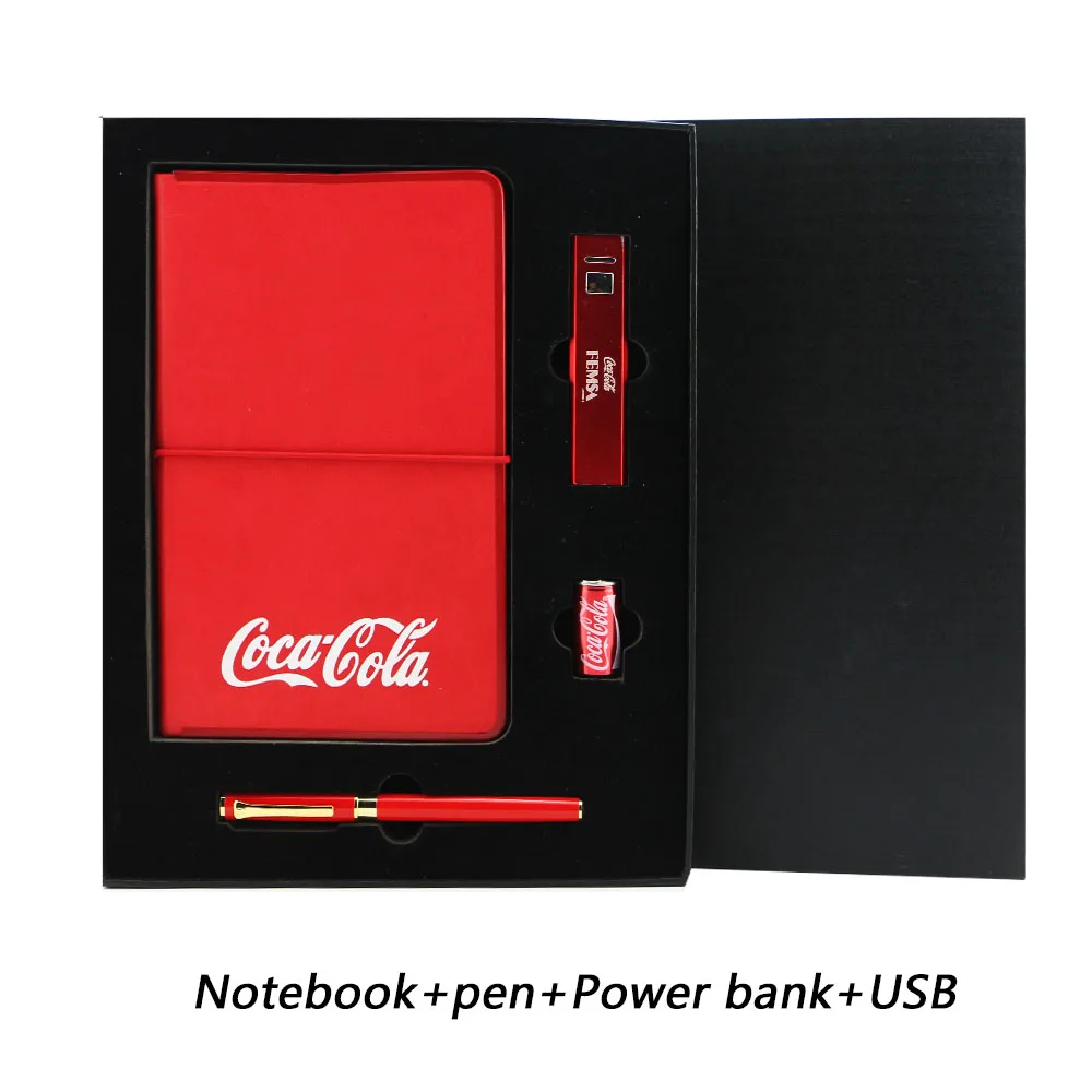 Gift Usage and Leather Cover Material notebook and pen gift set A5 Business Gift sets custom notebook planner journal