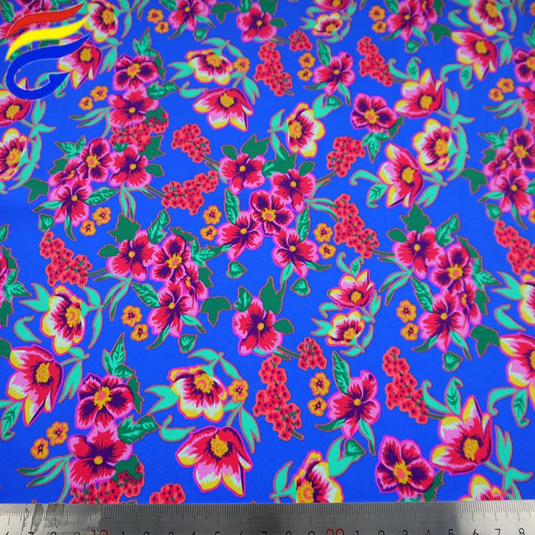 Hot sale digital printed nylon lycra jersey knit fabric flower