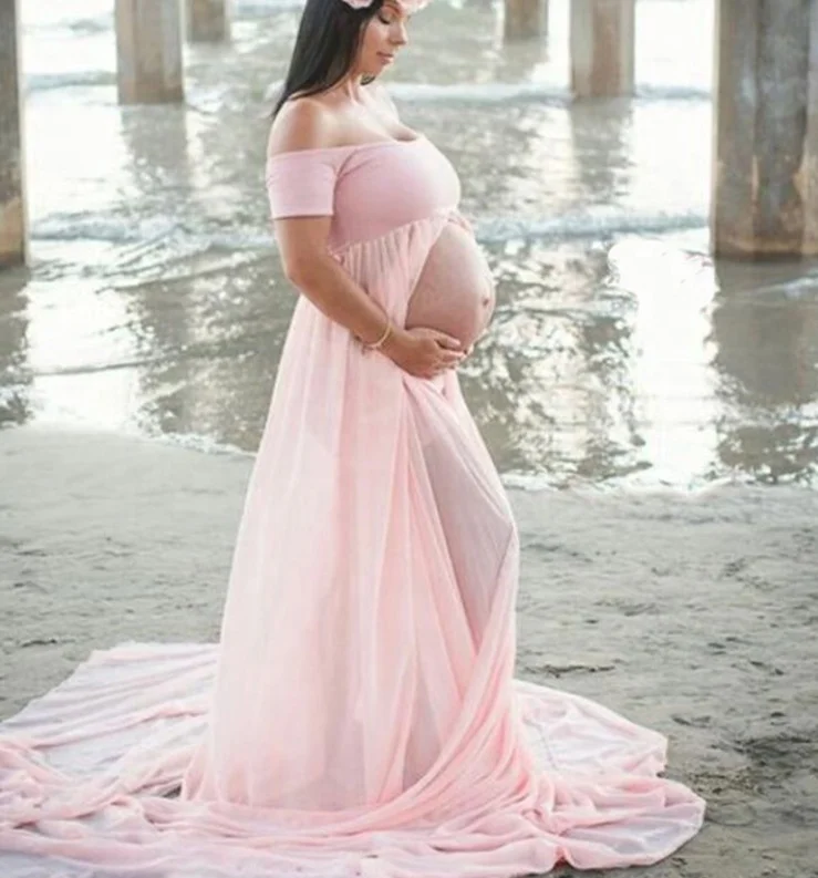 Maternity Dress Photography Props Stretch Vestidos Pregnant Dresses Pregnancy Maternity Photo Shoot Dresses