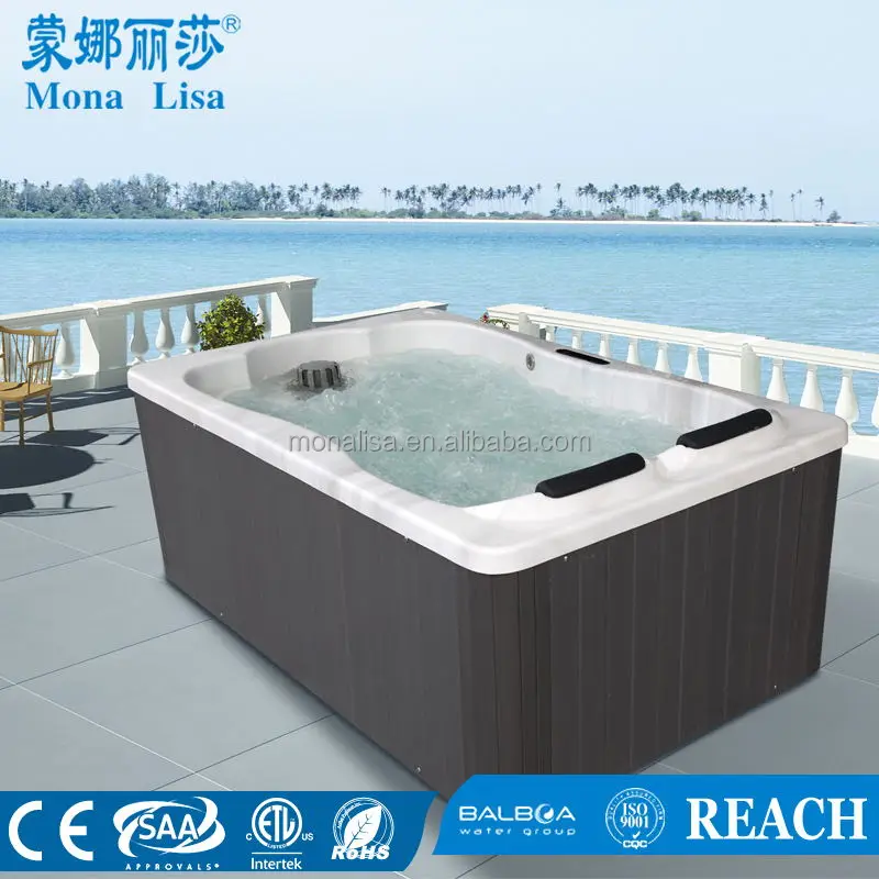Hot Sale Bath Tub Spa Relaxing Monalisa M-3374 Outdoor Massage Reversible Whirlpool Bathtub Freestanding Hydromassage Optional