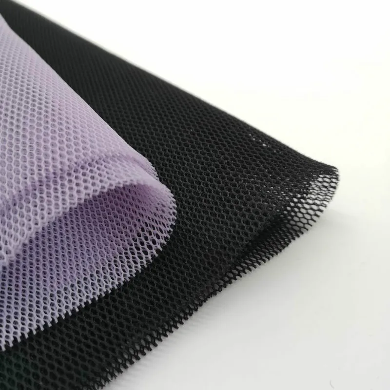 3d spacer mesh Top quality French design black color 3D leaf mesh lace embroidery fabric for dress car