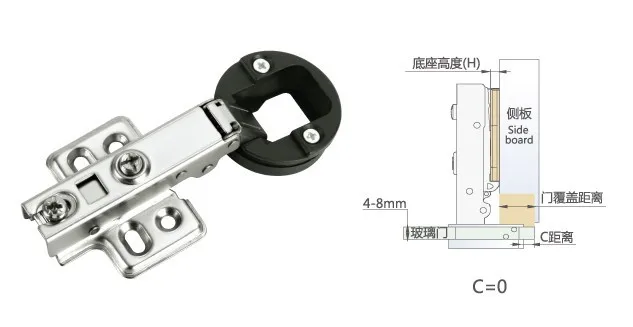Мягкий закрытый немецкий пластиковый шарнир для шкафа