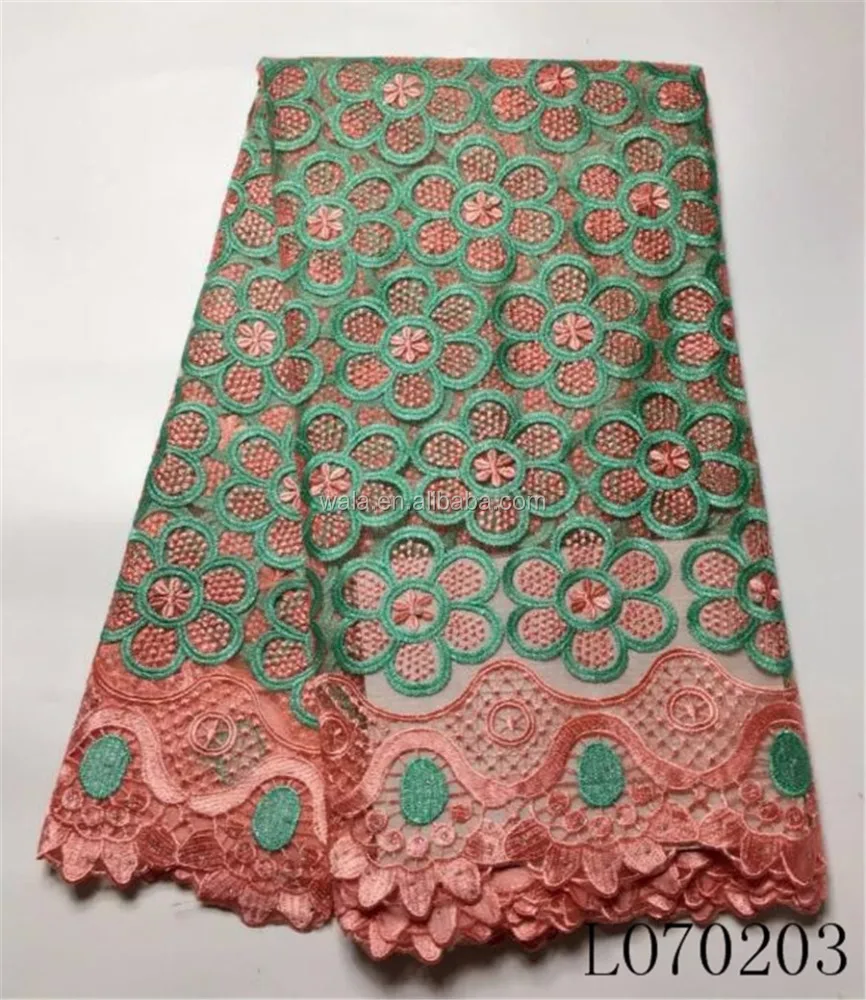 
LO70203- (1) green cheap embroidery dubai bridal french lace fabric wedding dress lace suppliers 
