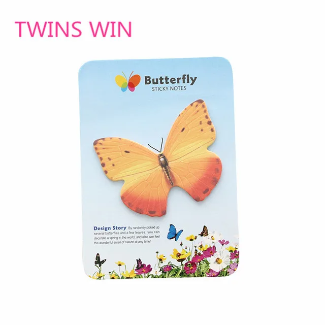 Europe latest office supplies and stationery Fancy Logo Custom creative cartoon butterfly shaped paper memo pad sticky notes 858
