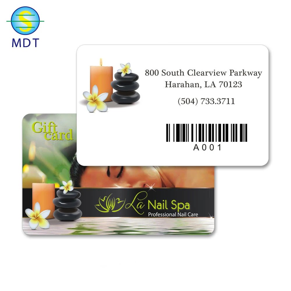 DU Plastic card printing glossy magnetic stripe loyalty card membership card