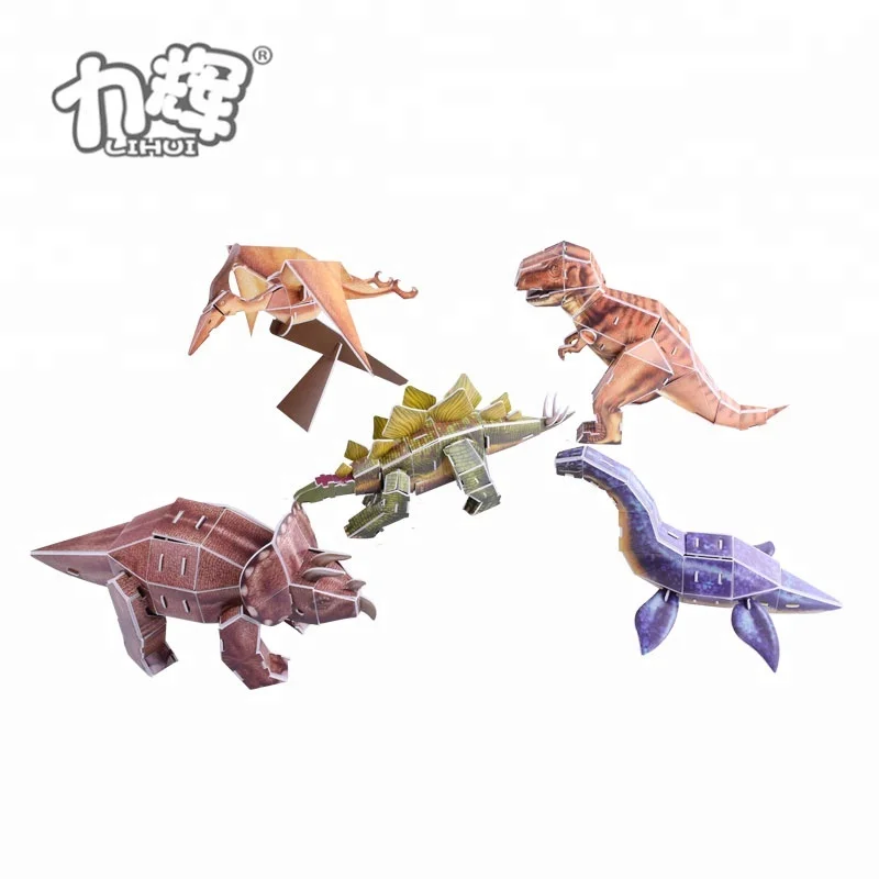 
94pcs fun dinosaur world handmade puzzle 3d diy cubic 