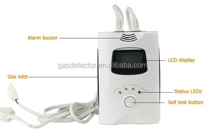 220V/110V Домашний газый детектор сигнализация HD1100 0~100%LEL на кухне