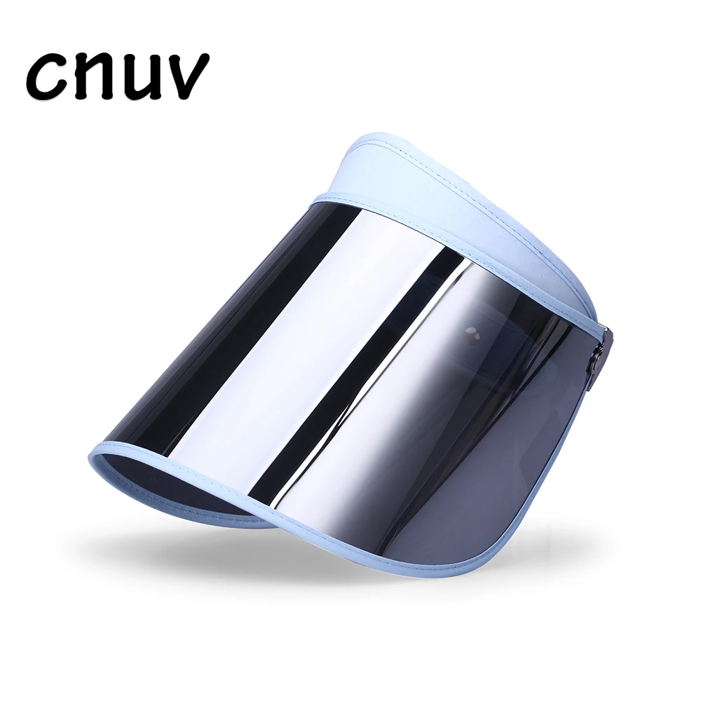 Personal Custom Pvc Plastic Visor Hat Transparent Colorful Transparent Sun Cap High Quality Sun Visor